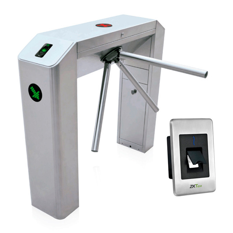 Torniquete Bidireccional con Lector Tarjeta- Huella Silk